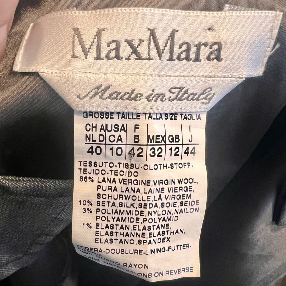 Max MARA gray bubble hem dress.  Made in Italy. Size 10 - Picture 7 of 13